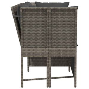 Divano Patio grigio in Rattan con cuscini eleganti Set di mobili da esterno - Product Image 5