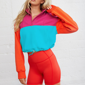 Top Quality Custom Logo Women Fashionable Pullover Hoodies / Wholesale Running <b>Drop</b> Shoulder Women Plus Size Hoodies - Product Image 5