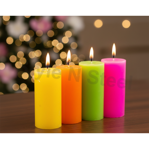 MINI PILLAR <b>CANDLES</b> decor option Home Decoration Weddings Christmas Easter Birthday & Valentine's Day - Product Image 2