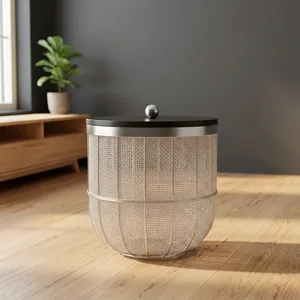 Modern Metal Fruit Basket Bowl with Lid for Fruits <b>Vegetables</b> Storage Home Decor Kitchen Countertop Dining Table Decorative - Product Image 4
