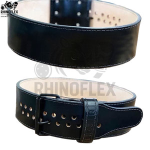 Ceinture de musculation ou de powerlifting en cuir noir véritable, style simple, disponible avec logo personnalisé pour filles - Product Image 6