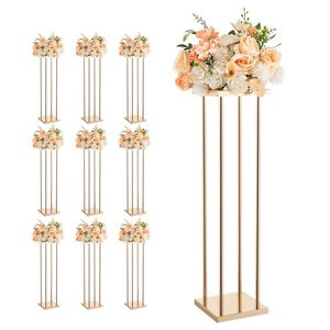 Set di 10 Supporti per Fiori da 31,5 Pollici, Colonna Cilindrica in Metallo Laminato per Esposizione Floreale, Decorazione per Feste - Product Image 1
