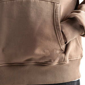 เสื้อฮู้ดผู้ชายสีพื้น ทรงปกติ ผ้าถัก สไตล์ลำลอง สีเบจ แขนยาว - Product Image 6