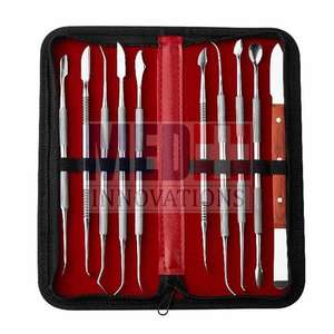Herramientas de tallado de cera de acero inoxidable de alta calidad, 10 Uds., juego de instrumentos de depilación Dental con estuche - Product Image 2