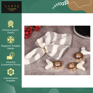 Good Quality Hot Selling <b>White</b> Marble Eco-Friendly Durable Napkin Rings Set Handcrafted <b>Table</b> Decor for Weddings <b>Dining</b> - Product Image 4