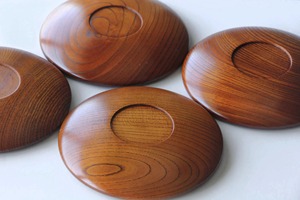 Juego de Platos de Madera de Acacia, Plato Redondo de Madera para Servir Aperitivos y Postres, Platos Ecológicos para Empacar Alimentos - Product Image 5