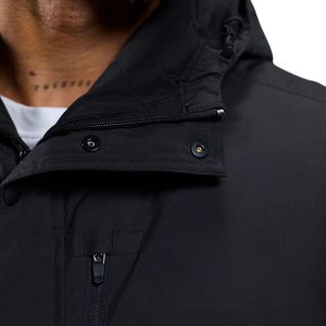 Mens Black <b>Waterproof</b> Hooded <b>Winter</b> <b>Jacket</b> Full Zip Windproof Thermal Outdoor Rainproof Longline Sportswear Coat - Product Image 4