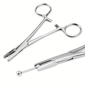 Pince chirurgicale de haute qualité pour piercing corporel, outil professionnel pour les professionnels du piercing (nez, lèvre, oreille, nombril), approuvé ISO - Product Image 1