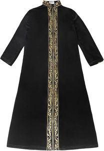 เสื้อคลุมผู้ชายแบบหนาสำหรับฤดูหนาว ชุดอิสลามแบบยาว ปักลายที่ปกเสื้อ - Product Image 2