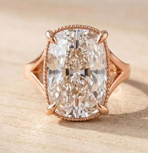 DEF Color VS VVS Clarity IGI Certified <b>Cushion</b> & <b>Round</b> Lab Diamond 10K 14K 18K Solid Gold Hidden Halo Ring Fine Engagement Ring - Product Image 4