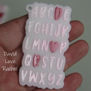 Confession Letter Plate Pendant Ornaments Letter Pendant Handmade Liquid Epoxy <b>Resin</b> Silicone Mold - Product Image 4