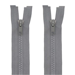 Heavy Duty No.5 Molded Plastic Open End <b>Zipper</b> Two Way Separating Jacket <b>Zipper</b> with Double Auto Lock Sliders for Garments - Product Image 6