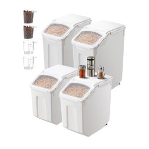 Grandi Contenitori per Alimenti da 3,5 Galloni/15Lx2 + 4,5 Galloni/20Lx2 per Riso, Cibo per Cani, Cibo per Animali Domestici - Product Image 1