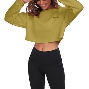 Sudadera corta de diseño moderno para mujer, ajustada, en venta, colores y tallas personalizadas. - Product Image 2