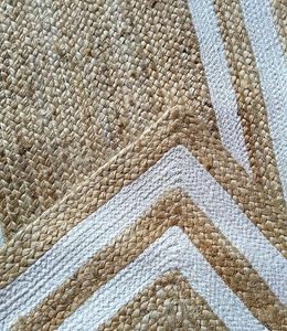 Eco Friendly Hand Braided Thick Jute Cotton Classic Modern Flat Pile Non-Slip Custom Area Rugs <b>Floor</b> Carpet Living Room Exercise - Product Image 4