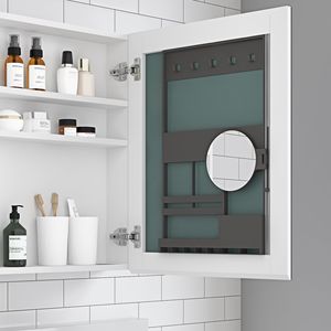 20 W X 26 H Wall Mounted Bathroom Medicine Cabinet Wooden Door 20 W X 26 H Recessed Surface <b>Bath</b> <b>Mirrors</b> - Product Image 5