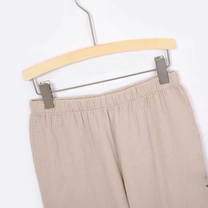 Pyjama femme à manches longues, ensemble deux pièces en mousseline douce pour le printemps - Product Image 4