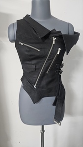 [BFM_Eclore] Top tipo corsé con cremallera frontal y un solo hombro para mujer - Product Image 3