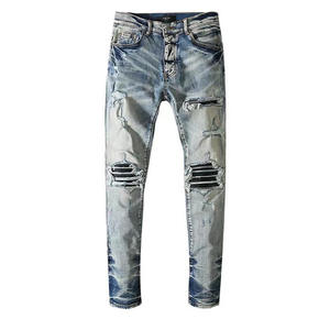 Pantalones Vaqueros de Mezclilla de Cintura Alta y Pierna Recta para Hombre, a la Moda, con MOQ Bajo, Venta al por Mayor, Cómodos para Uso Diario, Jeans Ajustados - Product Image 4