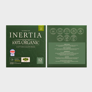 แผ่นสำลีออร์แกนิค 100% INERTIA - ความสมบูรณ์แบบ - ซึมซับได้ดีเยี่ยม (12 ชิ้น) - Product Image 1