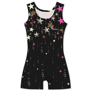 Nouveau justaucorps de gymnastique sans manches pour bébés filles, en maille ornée de strass, tissu respirant extensible en polyester et élasthanne 220 GSM - Product Image 3