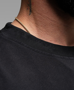 T-shirt décontracté pour homme, col rond, coupe classique, manches courtes, 100 % coton tricoté respirant, noir uni, qualité supérieure, sur mesure, 2026 - Product Image 5