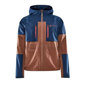Chaqueta cortavientos deportiva para hombre, talla grande, con logo personalizado, para uso en exteriores, último estilo, material duradero. - Product Image 2
