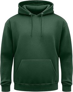 Men's <b>Purple</b> Hooded Sweatshirt Solid Color Cotton French Terry Casual Autumn Wear Pocket Design Regular Fit Knitted Long Sleeve - Product Image 4