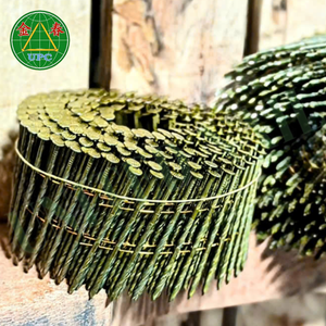 Oferta Especial: Clavos en Espiral de 1-1/4 pulgadas, Alambre de Acero Recubierto de Amarillo, 14000 unidades, OEM, con Vástago Liso en Espiral, Hecho en Vietnam - Product Image 1