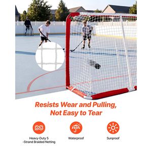 Portería de Hockey de Calle de Acero Resistente - Red de Hockey sobre Ruedas Duradera para Uso en Interiores y Exteriores, Ligera y Portátil - Product Image 4