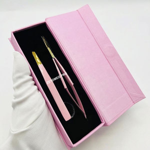 Pince à épiler professionnelle rose doré en acier inoxydable, légère, écologique, à pointe fine, la plus vendue pour sourcils - Product Image 5