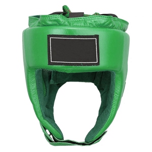 Protège-tête de boxe en cuir PU vert sur mesure avec logo personnalisé, durable et protecteur, ajustement confortable RL-HG-65 - Product Image 4