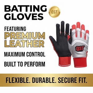 Gants de frappeur de baseball professionnels en cuir, à doigts entiers, pour une performance optimale, respirants, légers, avec support de poignet, écologiques - Product Image 5