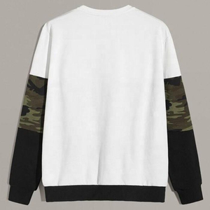 Sudadera de Hombre con Parches de Camuflaje, Cuello Redondo, Manga Larga, Corte Regular, Tejido de Algodón, Bolsillo, Secado Rápido, 200g, Invierno - Product Image 2