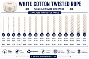 Corde en coton naturel torsadée 100% coton, résistante, douce, biodégradable, adaptée aux travaux manuels, fabriquée selon des normes de qualité - Product Image 4