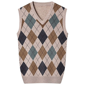 <b>Men's</b> Rib Knit <b>Sweater</b> Premium <b>Wool</b>/Polyester Breathable Quick Dry Long Sleeve Casual Fashion Top Autumn Winter Collection Front - Product Image 1