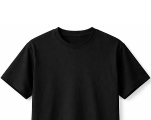 T-shirt en coton personnalisé, col rond, homme, noir, manches courtes, couleur unie, vêtement d'été - Product Image 3