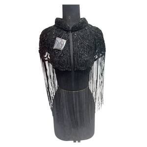 Sequissential 2026 Embellished Beaded Fringe Cape <b>Poncho</b> Embroidered Patch with 100% Cotton Fabric at Best Prices From India - Product Image 1