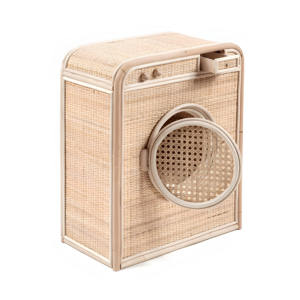 Venta al por mayor, juguetes para bebés y niños pequeños, mini lavadora de ratán, lavadora de ropa de madera pequeña, juguete para niños - Product Image 1