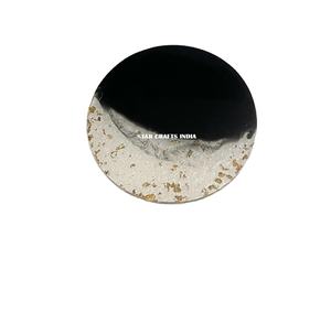 High Quality Customizable High Quality Best Grade <b>Epoxy</b> <b>Resin</b> Coaster Set Round Mat Pad <b>for</b> <b>Tables</b> Eco-Friendly Material - Product Image 1