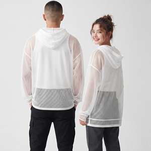 Sudaderas con Capucha de Malla Transparente con Logotipo Personalizado, Sudaderas con Capucha de Malla Transparente Extra Grandes, Sudadera con Capucha de Malla Transparente Unisex - Product Image 2