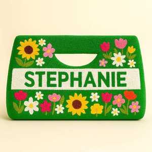 Bolso de Mano Tradicional Indio de Lujo, Multicolor, con Cuentas de Cristal, Artesanal, Resistente, de Primera Calidad, Accesorios de Moda - Product Image 1