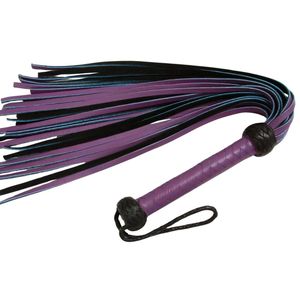 Flogger de Cuero Vacuno con Puntas Suaves para Juegos Sensuales y de Impacto Ligero - Product Image 1