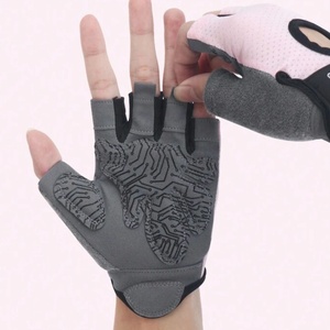 Gants de sport unisexes en cuir, demi-doigts, respirants, séchage rapide, avec sangle de poignet réglable, pour fitness, logo personnalisé, OEM, ODM, vente en gros - Product Image 5