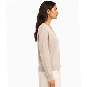 Women Ribbed Knit Zip Up <b>Cardigan</b> High Neck Long <b>Sleeve</b> Cotton Soft Warm Winter Casual Wear Sweater Knitwear Shirts - Product Image 2