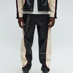 กางเกงหนังผู้ชายขายดี เอวสูง น้ำหนักเบา เป็นมิตรกับสิ่งแวดล้อม กันน้ำ ระบายอากาศได้ดี คุณภาพสูง ยืดหยุ่น เหมาะสำหรับฤดูหนาว สวมใส่สบาย - Product Image 1