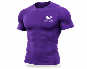 <b>Men's</b> Purple <b>Compression</b> Gym T <b>Shirt</b> Quick Dry Fitness Workout Tee Moisture Wicking Athletic Training Running Sportswear Custom - Product Image 2