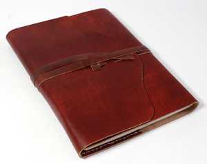 Carnet en papier de coton recyclé fait main avec logo personnalisé, couleur brun moyen authentique, design à points de couture manuels, carnets promotionnels - Product Image 2