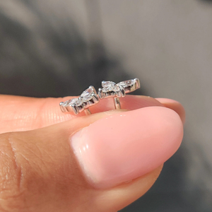 Pendientes de Mariposa con Diamantes de Corte Marquesa, Plata 925, Joyería Clásica para Uso Diario de Mujer - Product Image 4