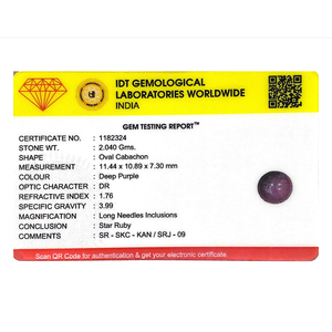 Natural Star Ruby Gemstone 10.2 Carat Certified Wholesale Brilliant Cut 4mm - Product Image 4